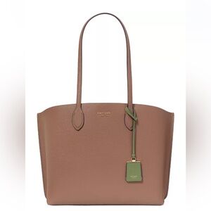 Kate Spade: Suite Large Crossgrain Leather Work Tote Warm Acorn Multi